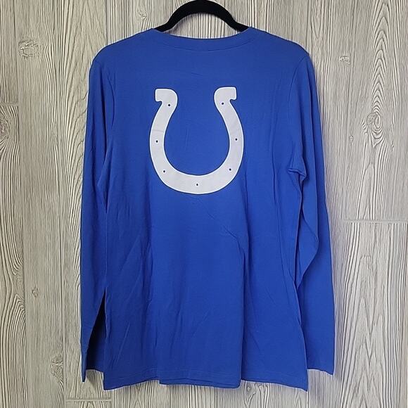 Indianapolis Colts NFL Blue Long Sleeve V Neck Shirt Womens Size Large NEW - Picture 5 of 10